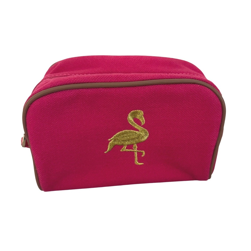 Spartina Cosmetic Bag Pink/Gold Flamingo